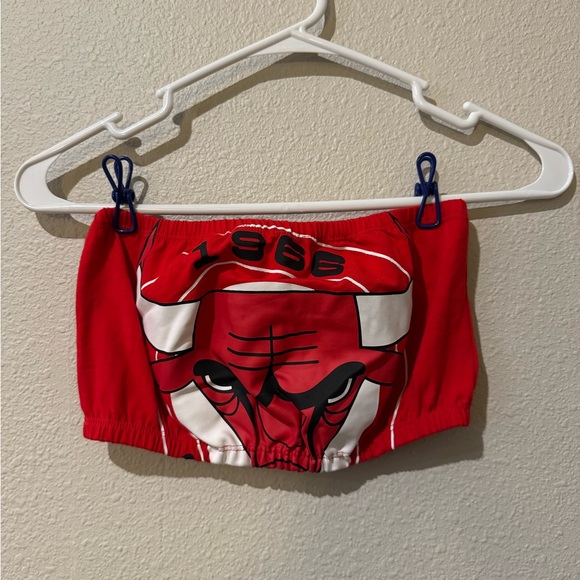 NBA Tops - NBA Chicago Bulls Red and White Tube Top Apparel